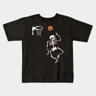 basketball skeleton halloween Kids T-Shirt